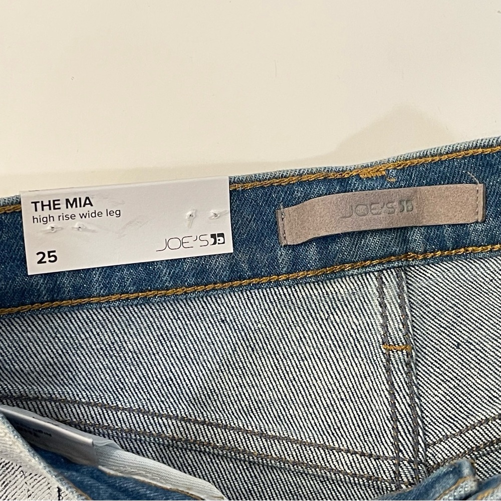 Joe's Jeans Metallic Blue Wide-Leg Flare Jeans - Picture 8 of 14